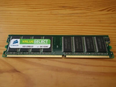 Corsair VS512MB333 Value Select 512MB (1x512MB) DDR 333 Mhz CL2.5 184 Pin DIMM - Image 1 of 4