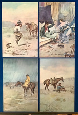 C.M. Russell  prints lot of 4 Just A Little Sunshine Rain Pleasure Pain Prints