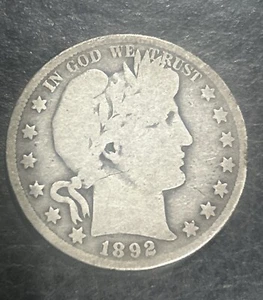 1892-O Barber Half Dollar, Very Scarce- Key Date - Picture 1 of 2