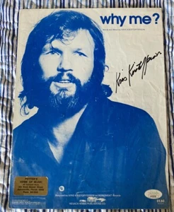 KRIS KRISTOFFERSON signiert "Why Me" Original Noten JSA COA sehr selten!! - Bild 1 von 11