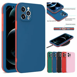 For iPhone 15 14 13 12 11 X 8 7 SE Hybrid Dual Layer Camera Lens Protective Case - Picture 1 of 10