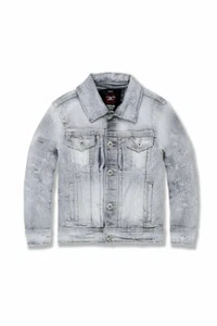 New Men's Jordan Craig Denim Trucker Jacket Big & Tall CEMENT WASH Size 6X-Large - Picture 1 of 2