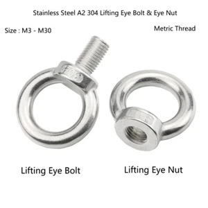 Ringmutter Ringschraube Edelstahl A2 M3 M4 M5 M6 M8 M10 M12 Verzurröse Auge Ring - Bild 1 von 17