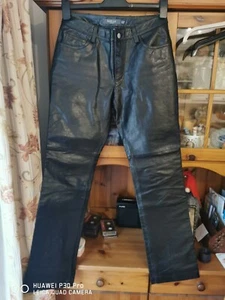 Ladies Gap Extra Small Leather Bootcut Trousers (30 Inch Inside Leg) Zip... - Picture 1 of 4