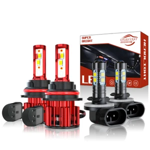 Para For Dodge Dakota 2001-2004 Combo 9007 LED faro 881 niebla bombillas Kit - Picture 1 of 12