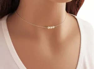 Fashion Jewelry Anniversary Day Gift White Pearls Necklace For Mothers Day Mom - Picture 1 of 9