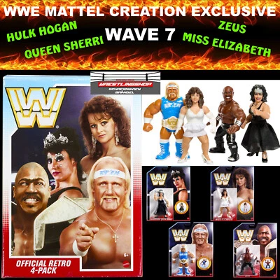 WWE MATTEL CREATION RETRO SERIE 17 - HOGAN - ZEUS - SHERRI - ELIZABETH - ELITE