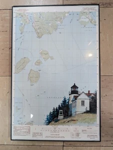 Map Bass Harbor Maine USGS 1983 Topographic Geological 1:24000 11x17" - Picture 1 of 7