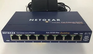 NETGEAR ProSafe 8-Port 10/100 Mbps Fast Ethernet Switch (FS108) v2 - Picture 1 of 5