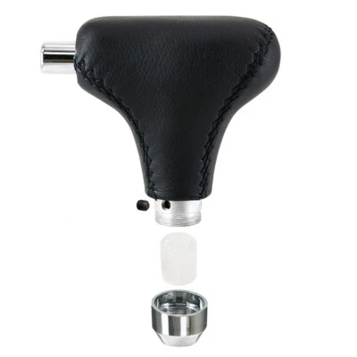 Black Leather Car Gear Stick Shift Knob Automatic Shifter Lever Cover Accessory - Image 1 of 4