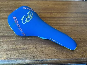 Selle Italia Scapin Trimatic Vintage Retro Road Racing Saddle - Blue - Picture 1 of 16