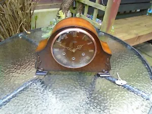 SMITHS WESTMINSTER CHIME MOVEMENT MANTLE CLOCK OVERHAULED/RESTORED. - Picture 1 of 24