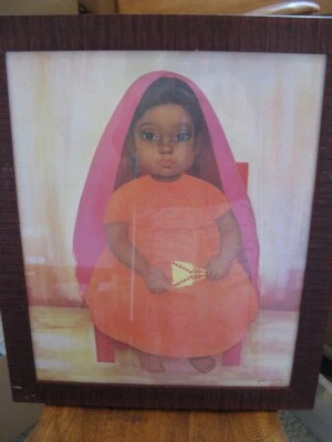 Arte enmarcado litografía vintage de Gustavo Montoya firmada Foto 1 de 4