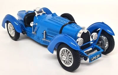 Burago 1/18 - Bugatti Type 59 1934 French Blue Diecast Scale Model Car - Image 1 of 4