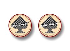 2 CAFE RACER SPADE Vintage Motorcycle 3" Decals Bike Engine Gas Tank Stickers