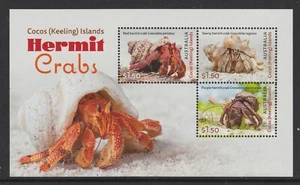 COCOS Islands 2024 HERMIT CRABS Marine Life MINISHEET MNH - Picture 1 of 1