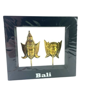 Bali Maske Kopf gerahmt Deko Indonesisch Südostasien Souvenir Kunst - Bild 1 von 9
