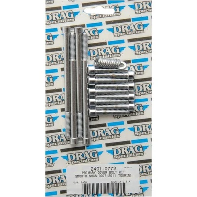 Drag Specialties 2401-0772 Primary Cover Chrome Socket-Head Bolt Set - Smooth - Image 1 of 3