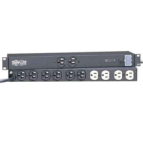 Tripp Lite IBAR12 IB7403 12 OUTLET ISOBAR SURGE STRIP 1U RACKMOUNT 3840 JOULES 1 - Image 1 of 1