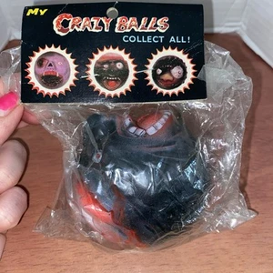 Vintage anni '80 My Crazy Balls Black Brains Knockoff Madballs Bootleg Taiwan - Foto 1 di 8