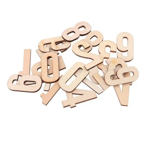 10x Blank Unfinished Wood 0-9 Arabic Numbers Pieces For - Picture 1 of 7