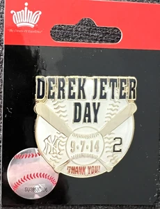 NY YANKEES PIN DEREK JETER DÍA TEMPORADA FINAL RETIRO 9/7/2014 MLB BÉISBOL - Imagen 1 de 3