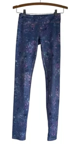 Athleta Girl Chit Chat Ankle Leggings Size XL 14 Supernova Blue Galaxy - Picture 1 of 6