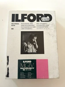 Ilford Multigrade IV RC Deluxe 5" x 7" 100 Sheets Glossy Paper Unopened - Picture 1 of 3