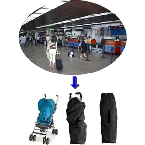 Bolsa de almacenamiento de cochecito plegable grande de alta resistencia para almacenamiento de verificación de puerta de avión - Imagen 1 de 10