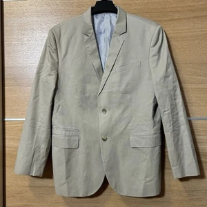 Express Mens 2 Button lined Cotton Tan Blazer Sport Coat Jacket Men's Sz 44R NEW - Picture 1 of 8