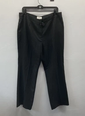 Le Suit Petite Black Lined Straight Leg Dress Pants Trousers Women's 14P - Image 1 of 4