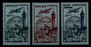 Túnez 1949 - Mi-Nr. 360-362 ** - MNH - 75 años UPU - Imagen 1 de 1
