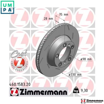 2x BRAKE DISC 460.1583.20 FOR PORSCHE MCG.EA/FA 3.0L MCW.DA 3.0L MCX.NA 3.6L - Image 1 of 4