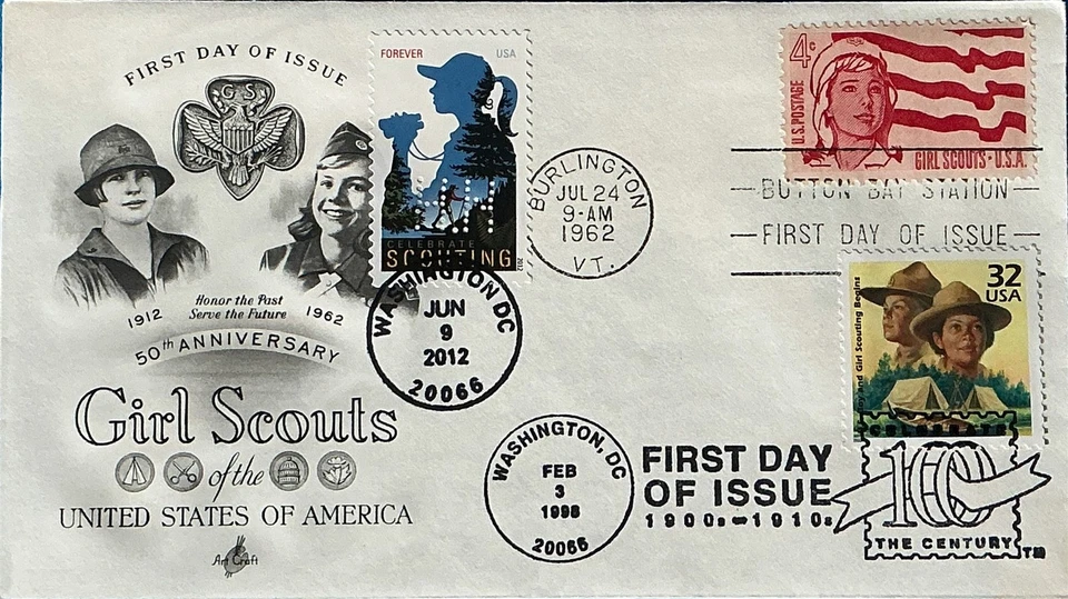 HNLP Hideaki Nakano AC 1199 4691 Girl Scouts 3183 Boy & Girl Scouts 3 X FDC - Image 1 of 1