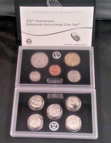 2017 Enhanced Uncirculated Coin Set, 225th Anniversary, W/ Box & CoA! Cover