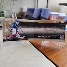 2014-15 UPPER DECK PREMIER John Vanbiesbrouck Rinks Of Honor Booklet Auto NYR