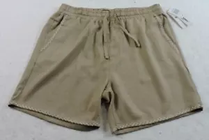 Malibu by Drill Clothing Co. Herren XL The Linen Look Mandel Struktur Shorts Neu - Bild 1 von 11