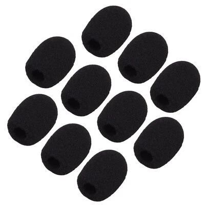10 Pack Mini Size Lapel Headset Microphone Windscreen Foam Cover Black - Image 1 of 4