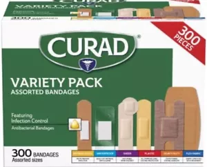 Variety Pack 300PCS Bandages Box Includes Antibacterial Waterproof And More USA - Picture 1 of 5