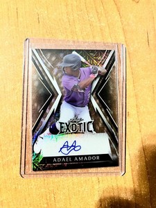2023 Leaf Exotic Baseball - Adael Amador - Deer Mojo Refractor Auto 5/5