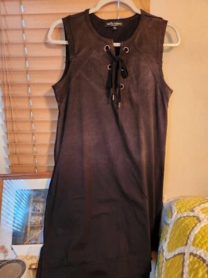 Vestido sin mangas Wendy Williams Y2k con cordones desgastado ombree negro mediano Foto 1 de 4