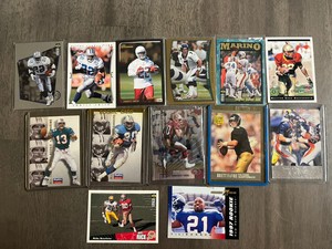 football card lot, Jerry Rice,Emmitt Smith,Dan Marino,Barry Sanders,Jon Elway,+