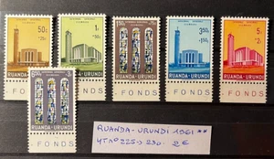 TIMBRES RUANDA URUNDI 1961 YT N° 225 à 230 NEUFS ** MNH - Imagen 1 de 1
