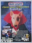 Spuds Mackenzie Halloween Bates Motel Vampire Bud Light Vintage 1988 Original Ad