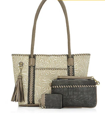 Madi Claire “Donna” Juego de 4 Piezas Herramienta Cuero Repujado*Tote, Bandolera + Foto 1 de 4