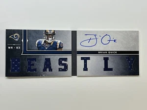 Brian Quick 2013 Panini Playbook #19 Autograph Jersey Patch /99 Auto Book G3 - Picture 1 of 6
