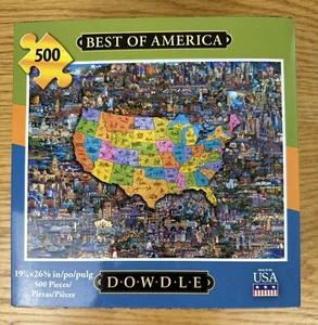 Dowdle 500 Piece Puzzle - Best of America - 19 1/4” x 26 5/8” - COMPLETE - Picture 1 of 8