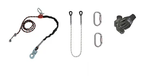 Cortador de cuerda profesional cuerda 2 m incl. cuerda de sujeción 1,5 m mosquetón cuidado de árboles trabajos en techos - Imagen 1 de 3