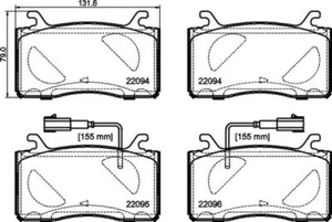 BREMBO P 23 187 Kit pastiglie freno per ALFA ROMEO GIULIA (952_), STELVIO (949_) - Foto 1 di 12