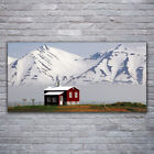 Wandbilder Glasbilder Druck auf Glas 120x60 Gebirge Haus Landschaft